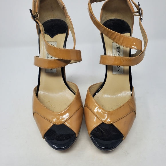 Jimmy Choo Nude Patent Pumps - Picture 2 of 12